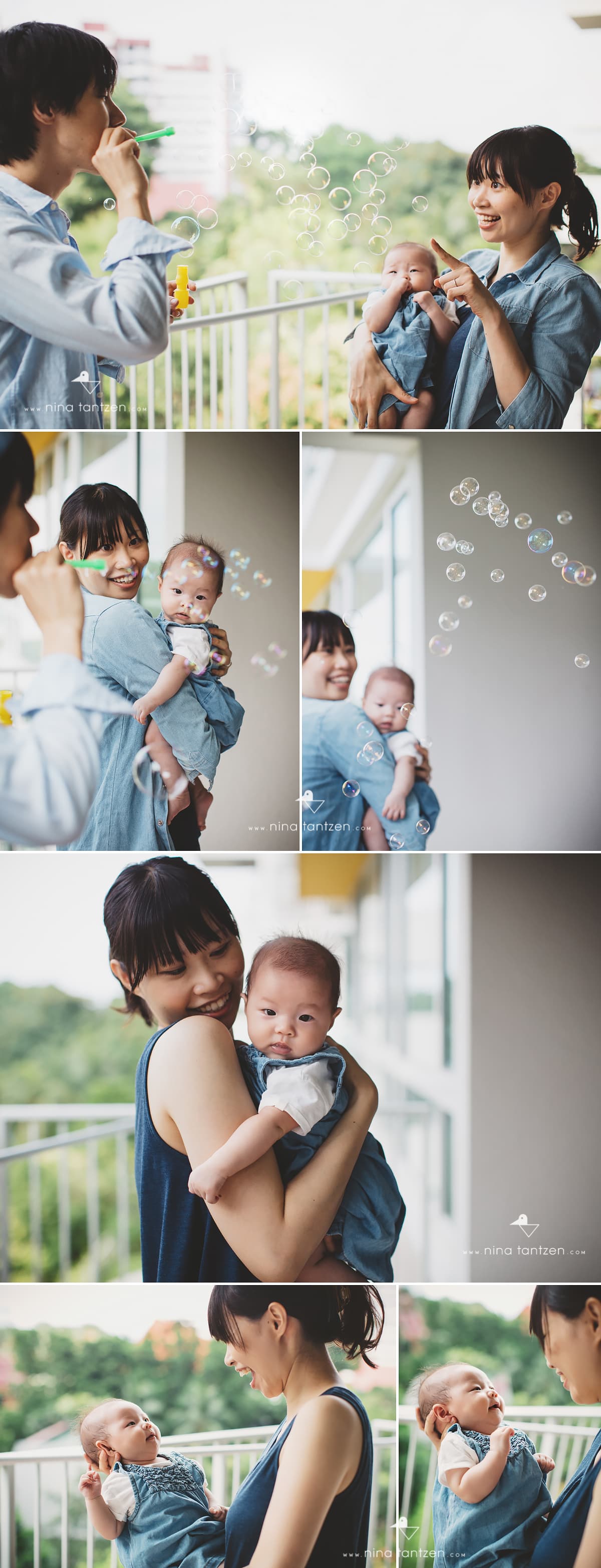 lifestyle family photography with bubbles in singapore