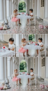 toddler tea party photo session in singapore