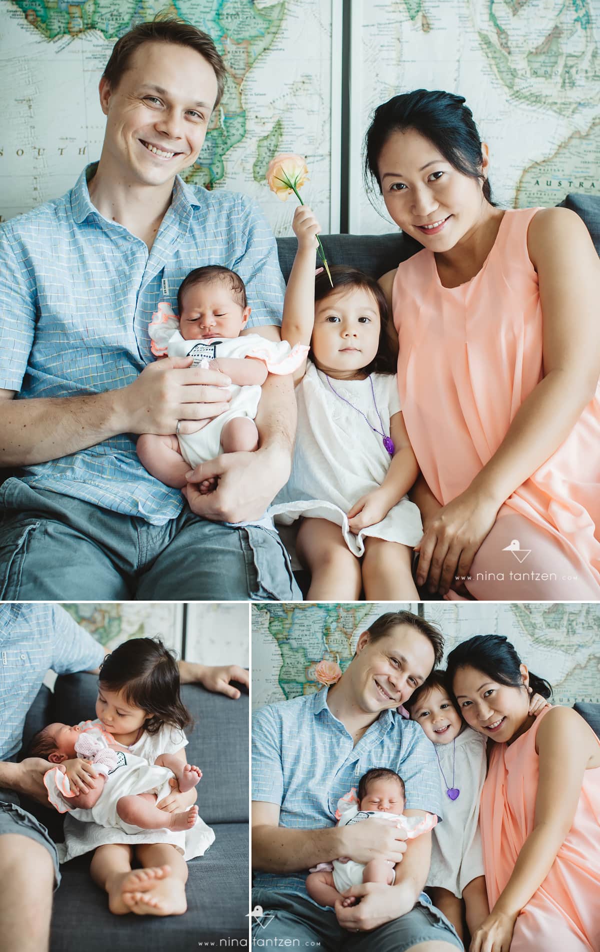 portraits of family with newborn in singapore