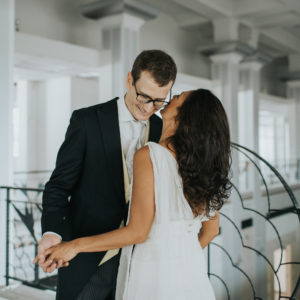 couple whispering