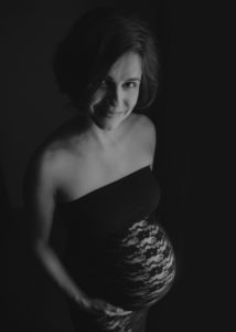 pregnant woman in lace dress