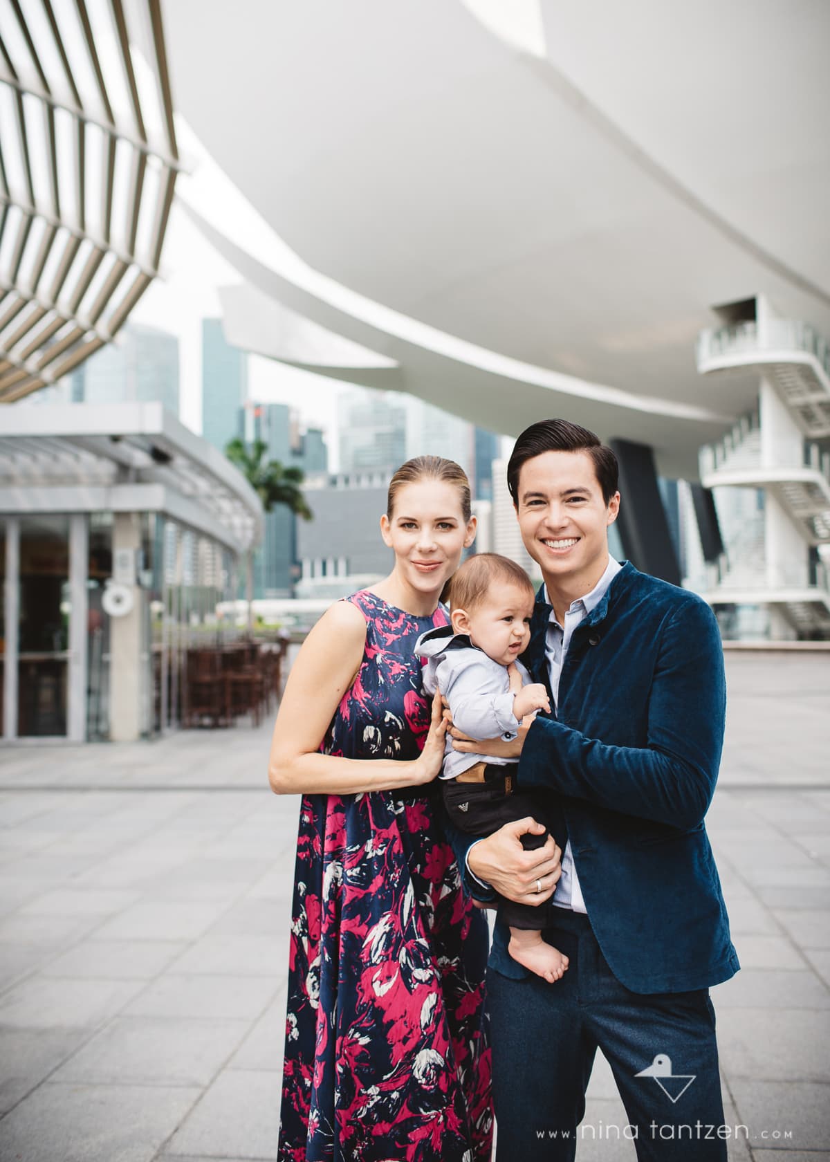 professional family portrait at marina bay sands