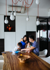 image of a family at the dining table