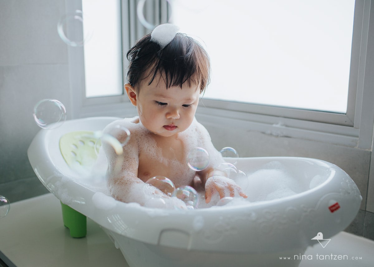 foam bath and bubbles