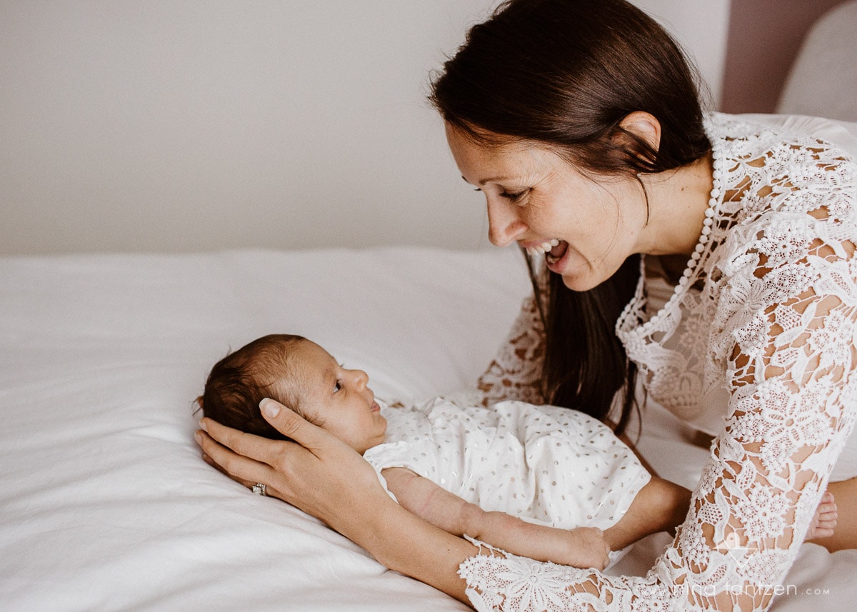 mom holding her newborn baby