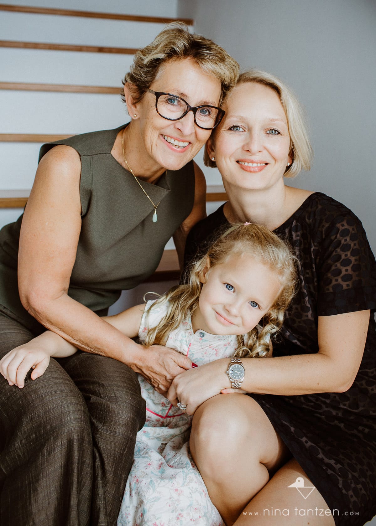 portrait of three generations of women