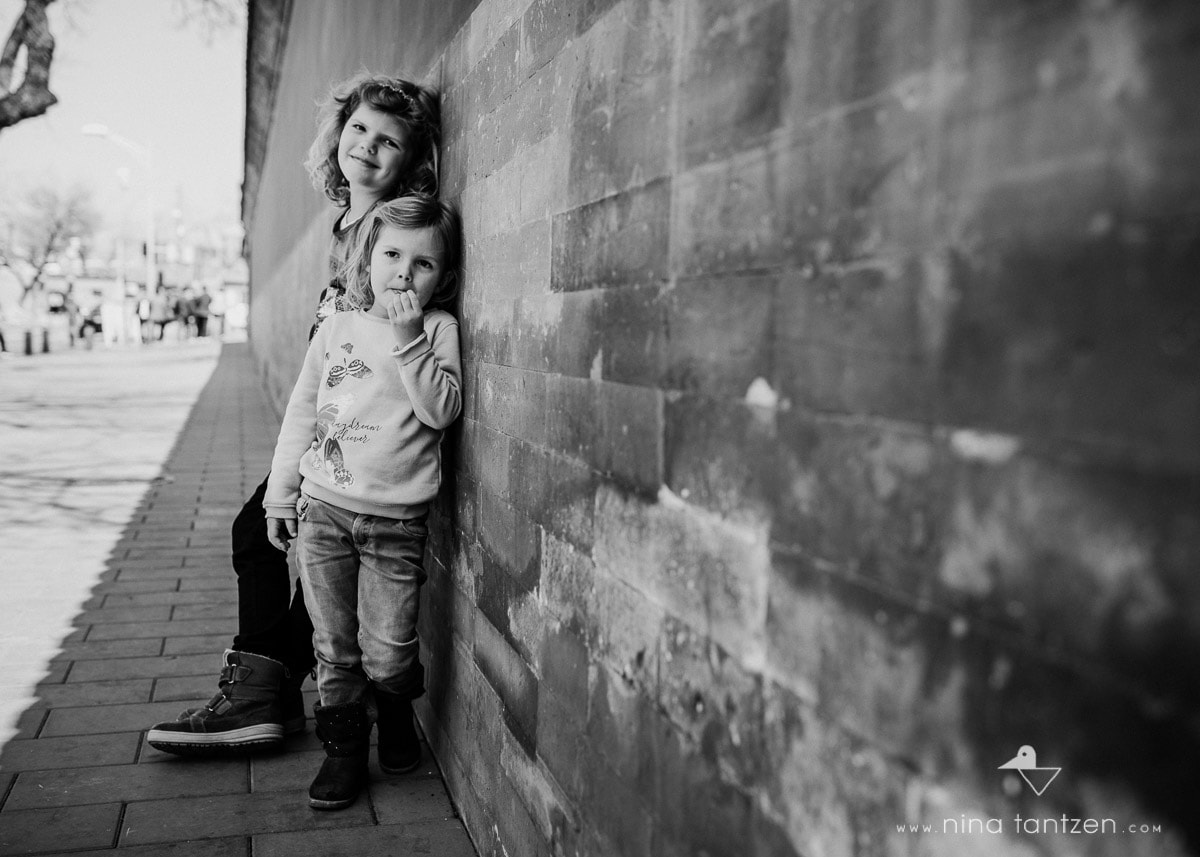 portrait of two girls in beijing