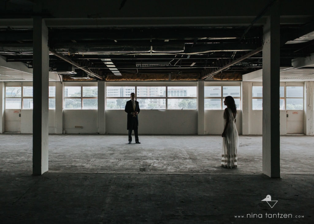 couple in old industrial building