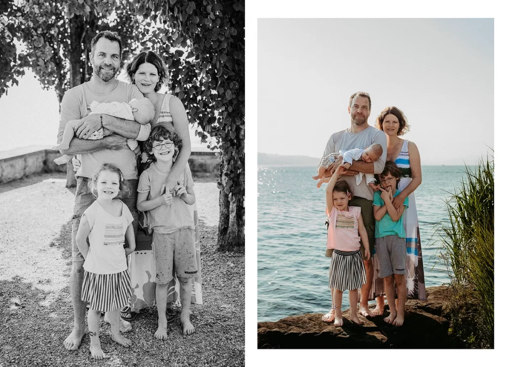 Portrait einer Familie am Zürichsee