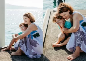 Mother and son portraits in Zurich