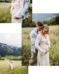 Babybauch Fotos in der Natur in Zürich