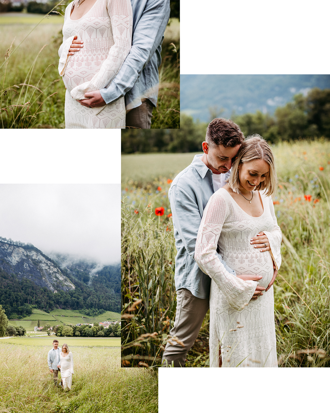 Babybauch Fotos in der Natur in Zürich